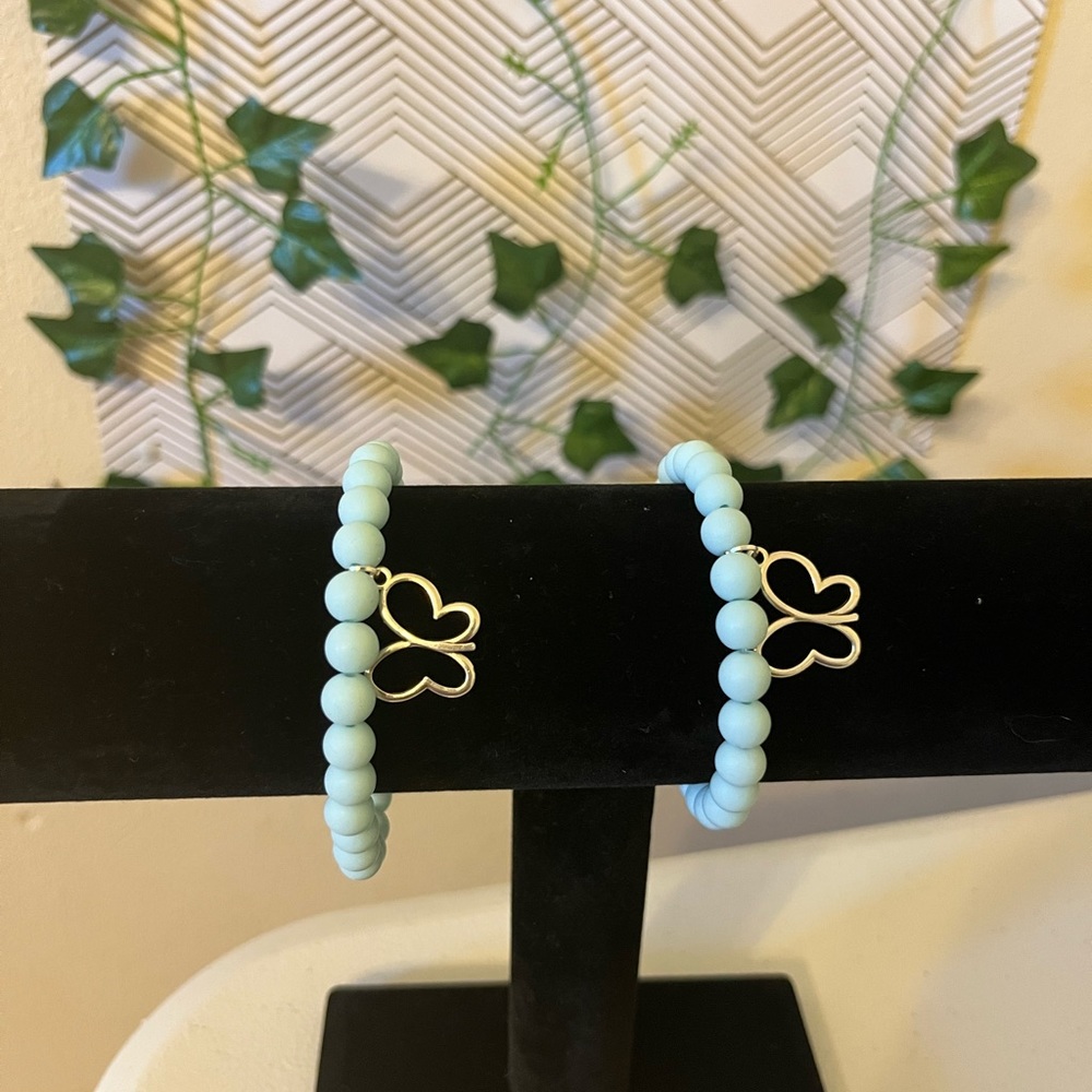 Blue butterfly bracelet